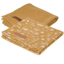 Little Dutch LD Swaddle 70x70cm -Baby Products Store 0012365 little dutch swaddles 70 x 70 wild flowers ochre pure ochre wild flowers 1