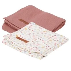 Little Dutch LD Swaddle 70x70cm -Baby Products Store 0015052 little dutch swaddles 70 x 70 pure pink blush flowers butterflies flowers butterflies 1