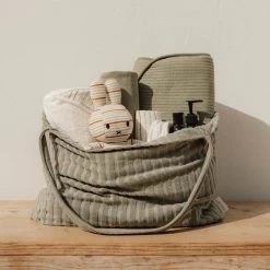 Little Dutch Mom Bag Dark Green -Baby Products Store 0022739 little dutch mom bag dark green jacquard terry 2