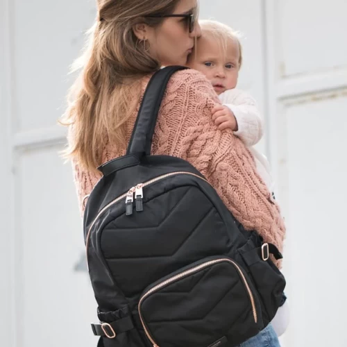 Storksak Hero Quilt Backpack - Black 2 Storksak Hero Quilt Backpack - Black - Image 2