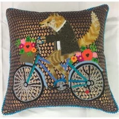 Cushion Fox On Bike