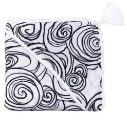 Bath Cape Witlof For Kids -Baby Products Store Badcape Moon zwartwit 1