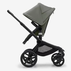 Bugaboo Fox5 Complete -Baby Products Store Bugaboo Fox 5 bassinet seat stroller black chassis forest green fabrics forest green sun canopy x PV006115 04