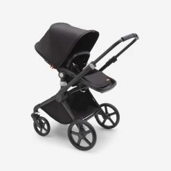 Bugaboo Fox Cub Complete 13 Bugaboo Fox Cub Complete -Baby Products Store Bugaboo Fox Cub bassinet seat stroller black chassis midnight black fabrics midnight black sun canopy x PV006108 04