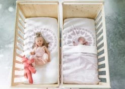 Fitted Sheet Witlof For Kids 120 X 60 -Baby Products Store Ledikanthoeslaken Little Lof misty pink 2