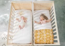 Fitted Sheet Witlof For Kids 120 X 60 -Baby Products Store Ledikanthoeslaken Sparkle sweet honey 2