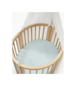 Stokke Mini Fitted Sheet V3 -Baby Products Store SleepiMini Natural FtSh DotsSage Canopy 5278 TopView eCom