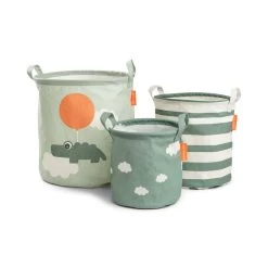 Done By Deer Storage Basket Set 3pcs Happy Clouds -Baby Products Store Storage basket set 3 pcs Happy clouds Green Front PS 700x 5ab37290 ab2e 46d6 9a92 3cf76bd80c5d