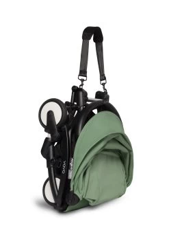 All-in-one BABYZEN Stroller YOYO² 0+ Newborn Pack, Car Seat And 6+ -Baby Products Store YOYO2 6 FOLDED3 4 BLACKFRAME PEPPERMINT WEB