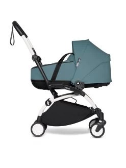 BABYZEN Stroller YOYO² Bassinet -Baby Products Store YOYO2 BASSINET PROFILEWHITEFRAME AQUA WEB