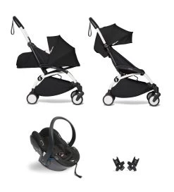 All-in-one BABYZEN Stroller YOYO² 0+ Newborn Pack, Car Seat And 6+ -Baby Products Store YOYO2ALLINONE WHITEFRAME BLACK WEB