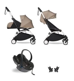 All-in-one BABYZEN Stroller YOYO² 0+ Newborn Pack, Car Seat And 6+ -Baby Products Store YOYO2ALLINONE WHITEFRAME TAUPE WEB