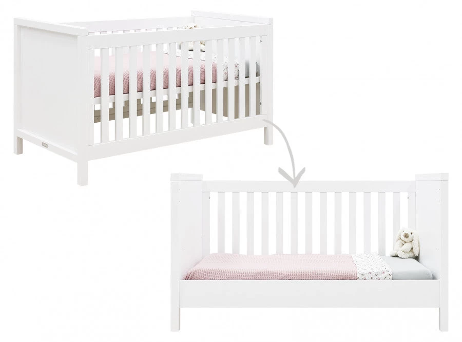 Corsica Cot Bed 70x140 White 2 Corsica Cot Bed 70x140 White - Image 2