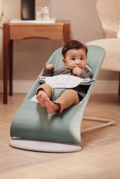 BabyBjörn Bouncer Soft Cotton Jersey -Baby Products Store bouncer balance soft lightsage gray cotton jersey lifestyle babybjorn 01