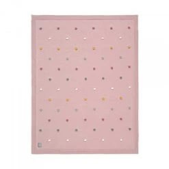 LÄSSIG Lassig Knitted Blanket Dots 80x110cm -Baby Products Store dusty pink