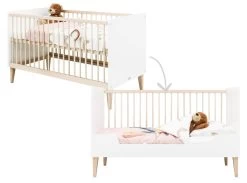 Indy Cotbed 140x70cm White/ Natural -Baby Products Store indycb7