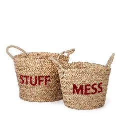 Basket Set Of 2 Messy Stuff -Baby Products Store kidsdepot messy stuff manden set coral red wwwbabyplusnl