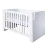 Somero White Glossy Cot Bed 140 X 70