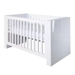 Somero White Glossy Cot Bed 140 X 70