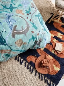 Duvet Cover Set Shark School -Baby Products Store lh kids shark school aqua qcs d2 700x933 1