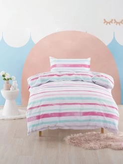 Duvet Cover Set Painter -Baby Products Store lh squiggles painter stripe dcs pink