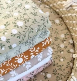 Muslin Cloth 2pk -Baby Products Store mublgr05 lr 6 muslin cloth set of 2 blossom dark sage