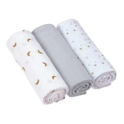LÄSSIG Swaddle & Burp Blankets Large 3 Pack -Baby Products Store tractor